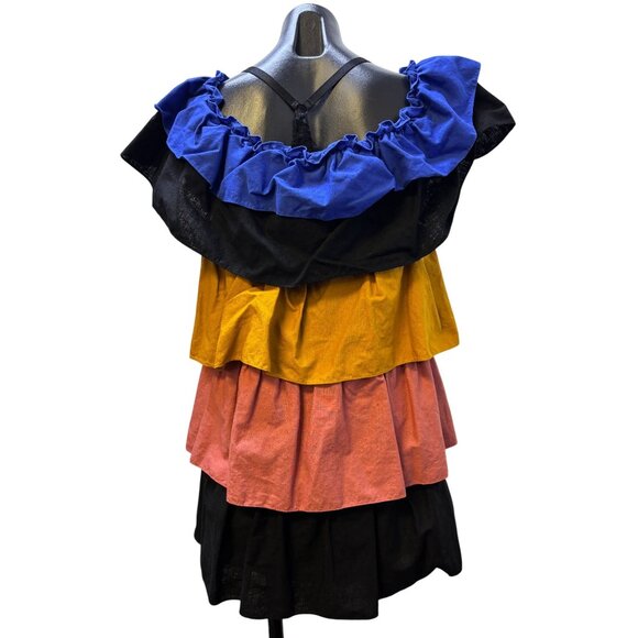 Se'zane Paris Ruffled Peasant Dress Multi S - Picture 2 of 5